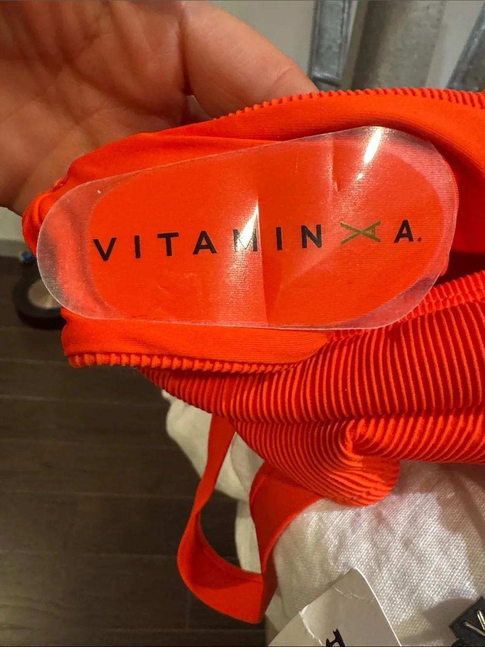 Vitamin A ❤️ Fred Segal Bright Red Ribbed  One-Piece